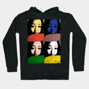 BEAUTIFUL FUNNY ASIAN GIRL POP ART COLOR Hoodie